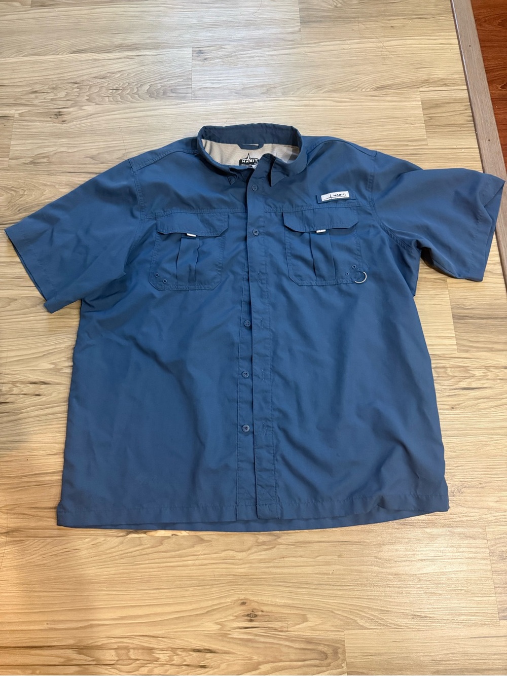 Habit Mens Fishing Shirt Size XL— Navy Blue